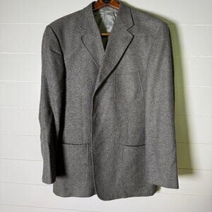 Oliver Soft Blazer Sports Jacket 60% Wool 40% Silk Tessuto Fabric Gray Size 42R